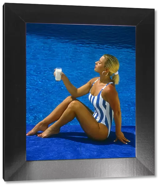 holiday costume swimming hoops ponytail sunny