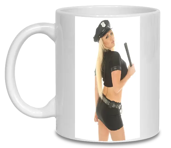 Danni Harwood girl in a sexy police uniform