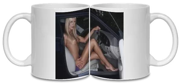 Joanne Lawden topless in a car