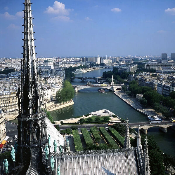51,358 view from South tower Notre Dame Paris France