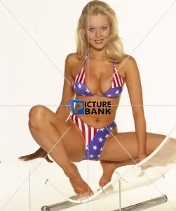 Smiling Gallery: Katie Richmond wearing stars and stripes bikini