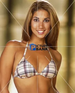 Clean Gallery: Leilani Dowding wearing a check bikini top