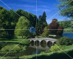 Travel Gallery: Turf Bridge & Lake, Stourhead, Stourton, Wiltshire, UK Turf Bridge & Lake, Stourhead, Stourton